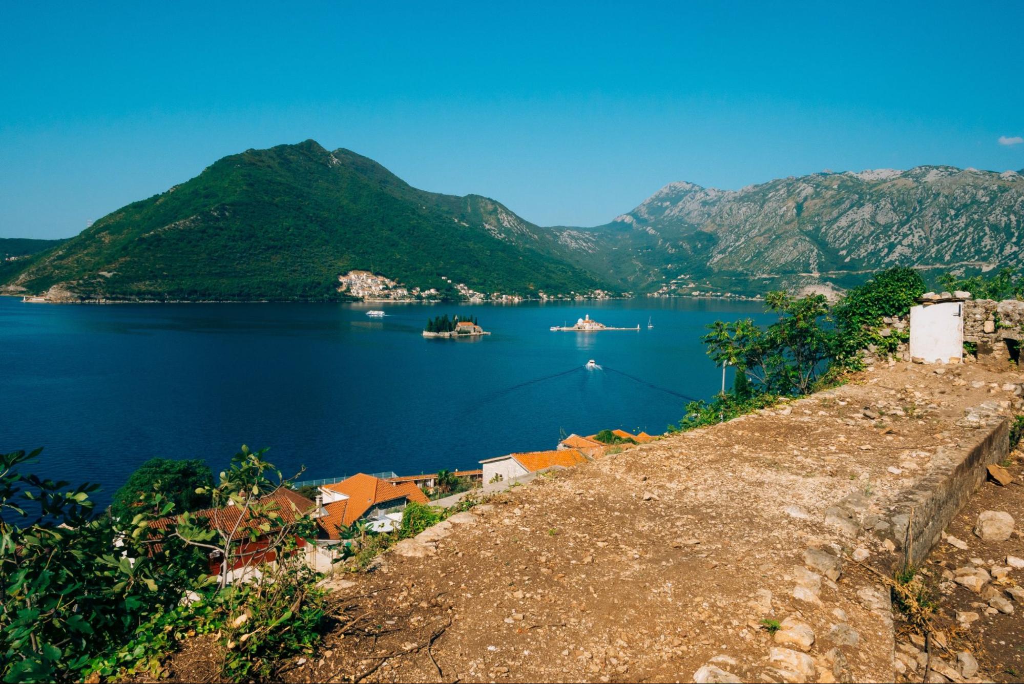 The island of Gospa od Skrpela, Kotor Bay, Montenegro